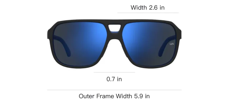 Under Armour Resin Aviator Sunglasses Men's Black-3