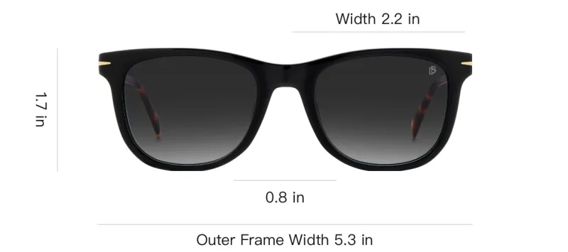 David Beckham Plastic Square Sunglasses Men's Tortoiseshell-3