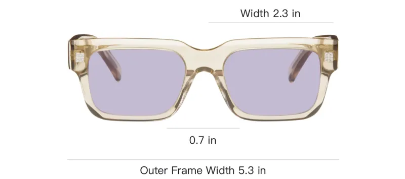 GIVENCHY Rectangular Sunglasses Men's Yellow-3