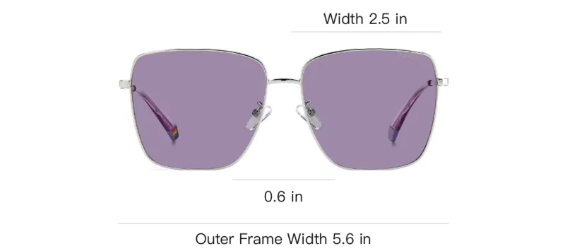 Polaroid Metal Butterfly Sunglasses Women's Silver-2