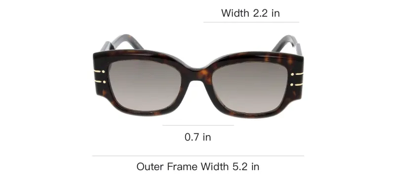 DIOR DIORSignature S13I Rectangle Frame Sunglasses-3