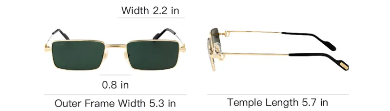 Cartier Rectangular Frame Sunglasses-3