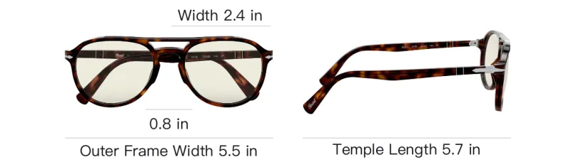 PERSOL Po Pilot frame Glasses-3