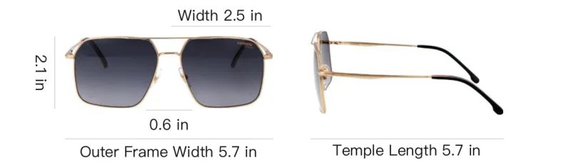CARRERA Metal Aviator Sunglasses Men's Gold-4