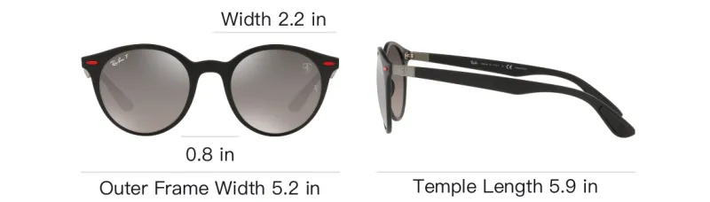 RayBan Round Sunglasses Unisex Black-5