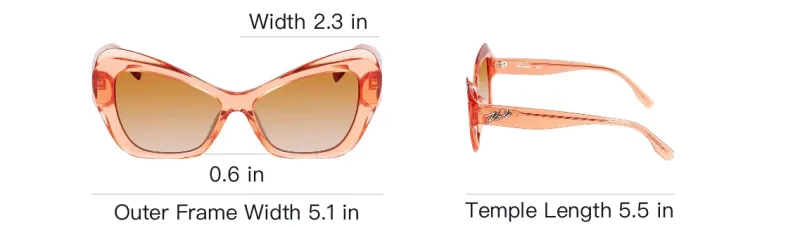 KARL LAGERFELD Acetate Square Sunglasses Women's Orange-4