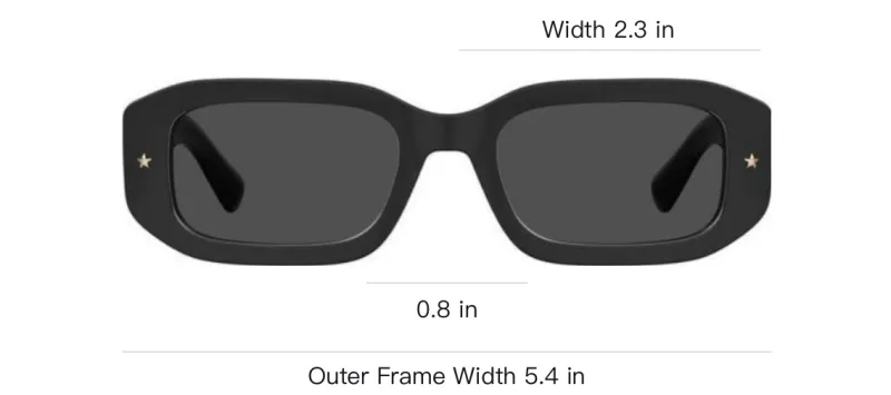 CHIARA FERRAGNI Rectangular Sunglasses Unisex Black-3