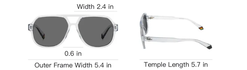 Polaroid Polycarbonate Aviator Sunglasses Unisex White-4