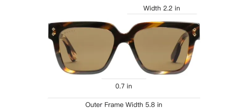 GUCCI Eyewear Rectangular Frame Sunglasses-2