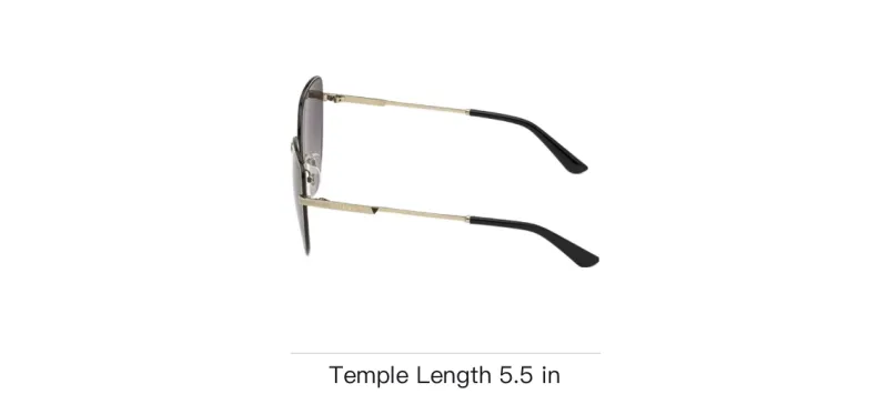 GUESS Metal Cat Eye Sunglasses Women's Gold-3