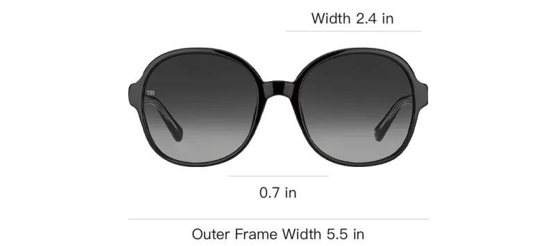 Tommy Hilfiger Acetate Round Sunglasses Women's Black-2