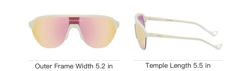 District Vision Titanium Nylon Irregular Shape Sunglasses Women's White-3