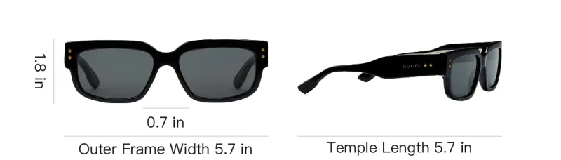 GUCCI Rectangular frame Tinted Sunglasses-2