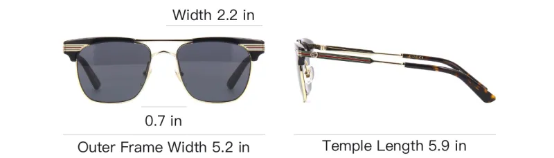 GUCCI Sunglasses Men Gold-3