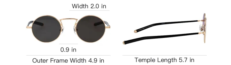 Matsuda Metal Round Sunglasses Unisex Gold-3