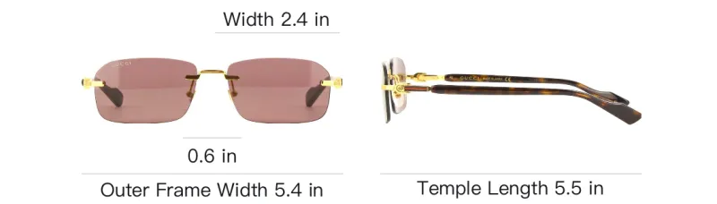 GUCCI Rectangular Frame Sunglasses-3