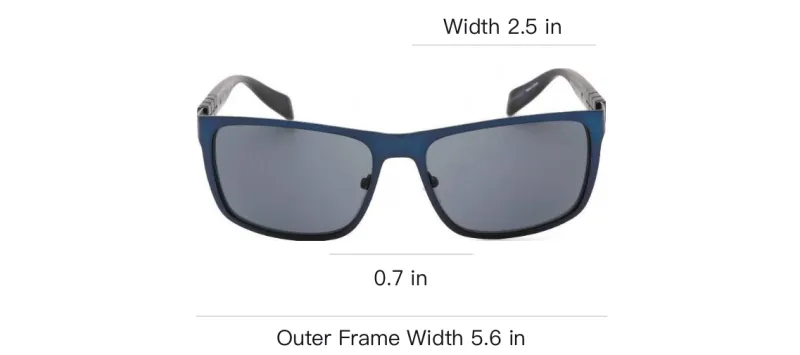 GUESS Metal Square Sunglasses Men's Blue-2