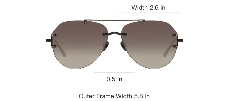 Linda Farrow Pilot frame Sunglasses-3