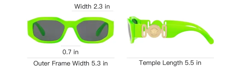 VERSACE Rectangular Frame Sunglasses-7