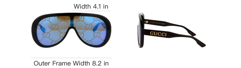 GUCCI Eyewear Gg Logo print Oversized Sunglasses-4