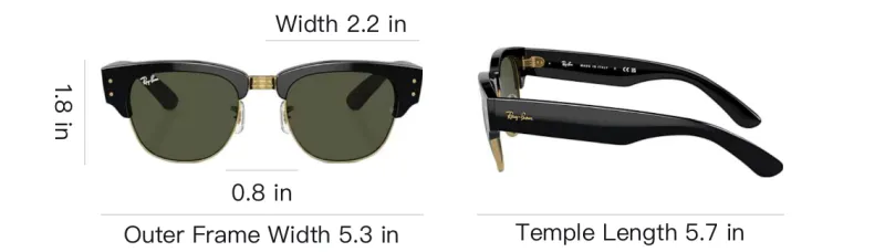 Ray Ban X A$AP Rocky Mega Clubmaster Blacked Out Collection Sunglasses-3