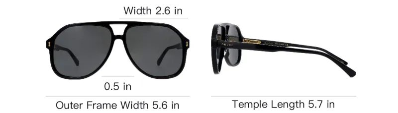 GUCCI Aviator Frame Sunglasses-3