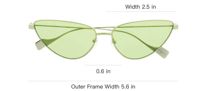 Balenciaga Metal Cat Eye Sunglasses Women's Green-3