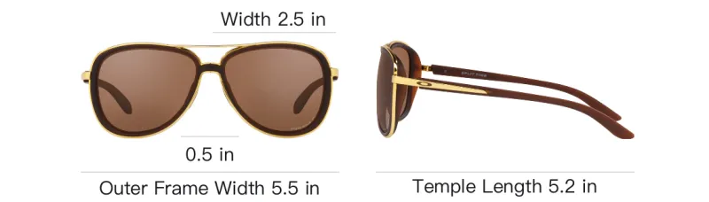 Oakley Plastic Metal Aviator Sunglasses Women's Brown-5