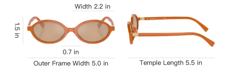 MIU MIU Oval Frame Sunglasses-4