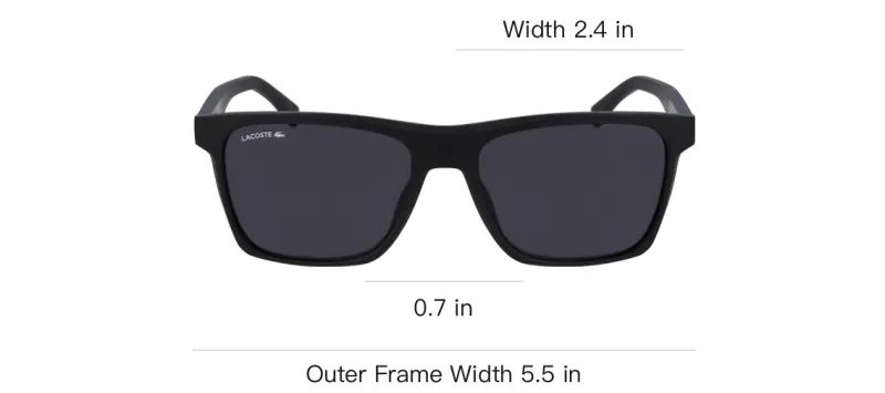 LACOSTE Irregular Shape Sunglasses Men's Black-2