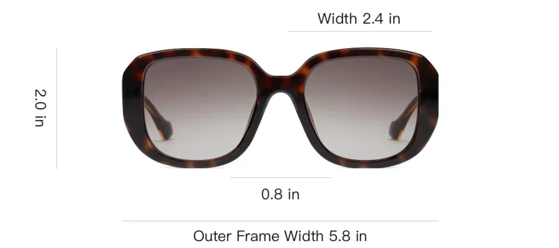GUCCI Square Sunglasses Unisex Tortoiseshell-2