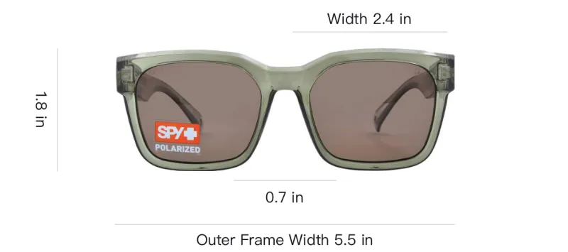 SPY Polycarbonate Square Sunglasses Women's Transparent-3