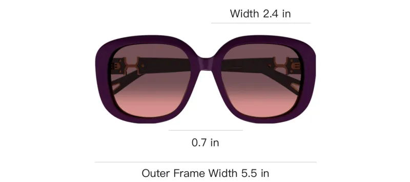 Chloe Recycled Acetate Irregular Shape Sunglasses Women's Purple-3