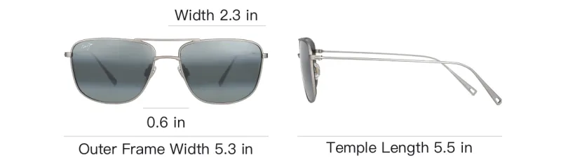 Maui Jim Mikioi Pilot frame Sunglasses-3