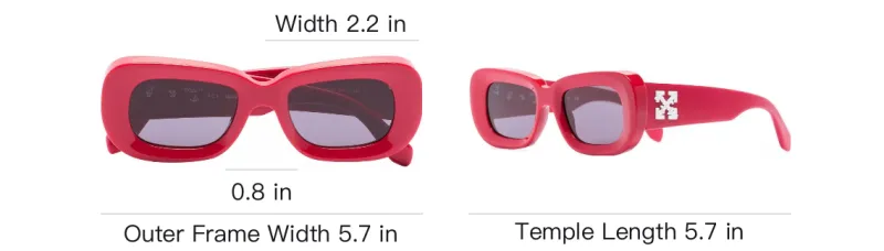 OFF-WHITE Acrylic Acetate Irregular Shape Sunglasses Unisex Pink-2