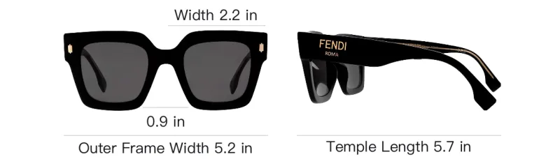 FENDI Square Frame Sunglasses-3