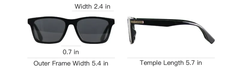 FENDI Plate Frame Square Sunglasses Women's Black-3