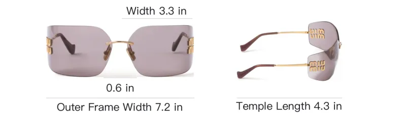 MIU MIU Irregular Shape Sunglasses Women's Gold-4