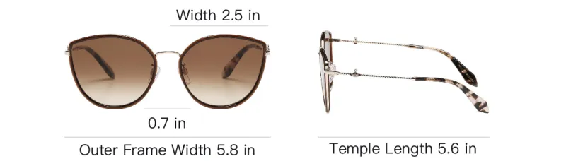 Vivienne Westwood Irregular Shape Sunglasses Women's Brown-3