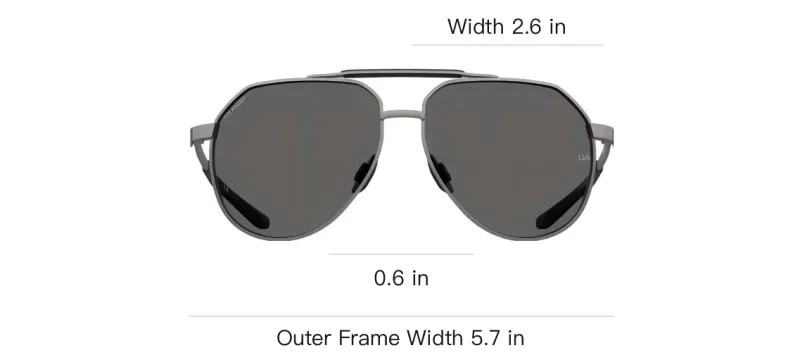Under Armour Metal Aviator Sunglasses Men's Black-2