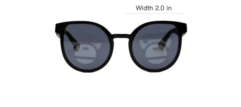 A BATHING APE Plate Frame Irregular Shape Sunglasses Kids' Multicolor-1