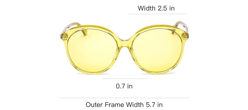 GUCCI Plastic Irregular Shape Sunglasses Unisex Yellow-2