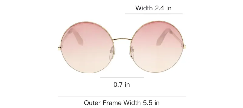 Victoria Beckham Alloy Metal Round Sunglasses Women's Gold-3