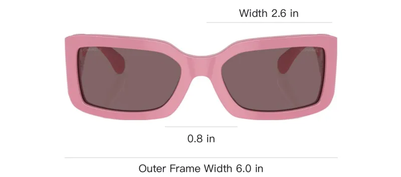 CHANEL Acetate Irregular Shape Sunglasses Women's Pink-1