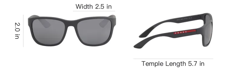 PRADA Plastic Irregular Shape Sunglasses Men's Black-3