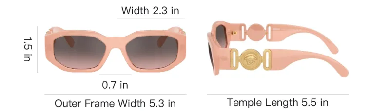 VERSACE Eyewear Rectangular Frame Sunglasses-4