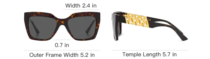 VERSACE Tortoiseshell effect Geometric frame Sunglasses-3