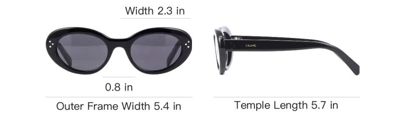 CELINE Eyewear Oval Frame Sunglasses-3