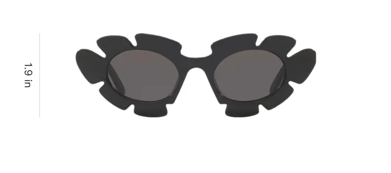 LOEWE Injection Molding Oval Sunglasses Unisex Black-3