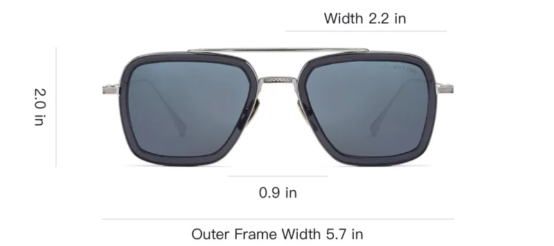 DITA Flight Square frame Sunglasses-2